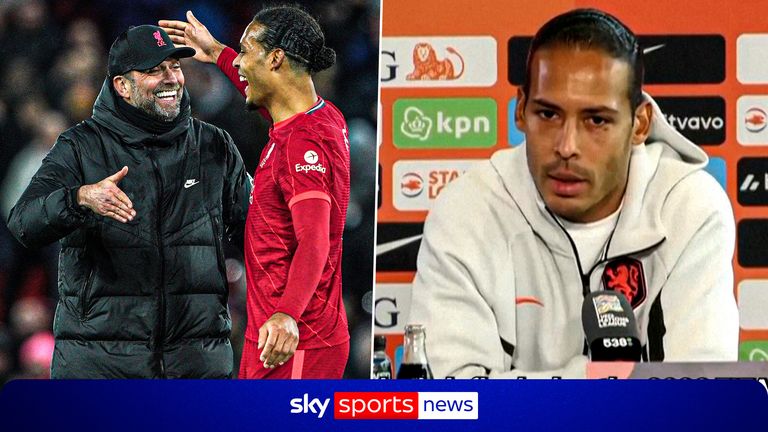 Netherlands' Virgil van Dijk talks about Germany boss Jurgen Klopp