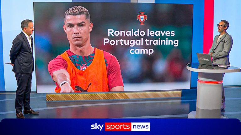 Kaveh Solhekol reports on news that Cristiano Ronaldo has left Portugal's training camp