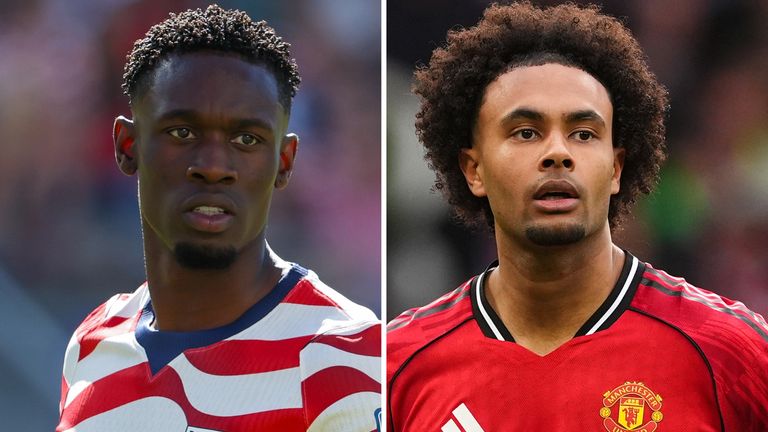 Balogun (left) was unhappy over Everton's move for Man Utd's Joshua Zirkzee
