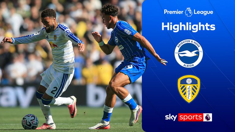 Premier League match between Brighton & Hove Albion and Leeds United.