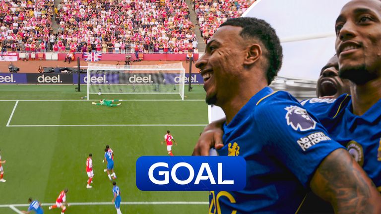Morgan Rogers gives Chelsea an early lead inside 2 mins vs Arsenal.