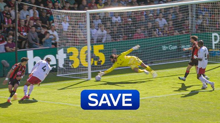 Alisson makes a great save for Liverpool vs Bournemouth