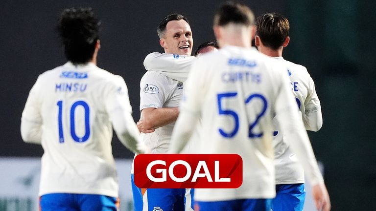 Lawrence Shankland's superb strike saw Rangers take an early lead at Falkirk in the Scottish Premiership.