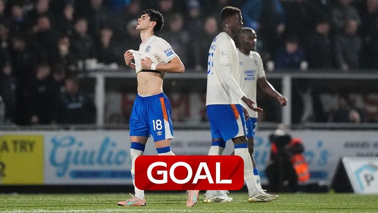 Kosta Nedeljkovic scored an own goal as Falkirk equalised against Rangers shortly before half-time.
