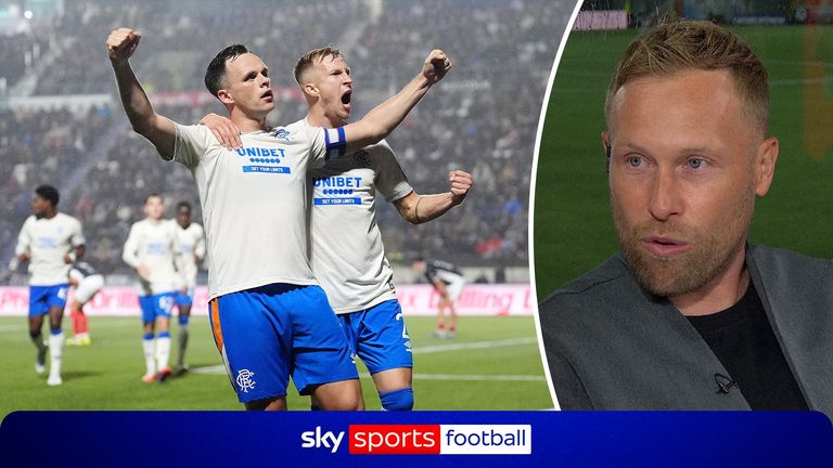 Ex-Rangers midfielder Scott Arfield was full of praise for Lawrence Shankland after his brace saw them win at Falkirk.