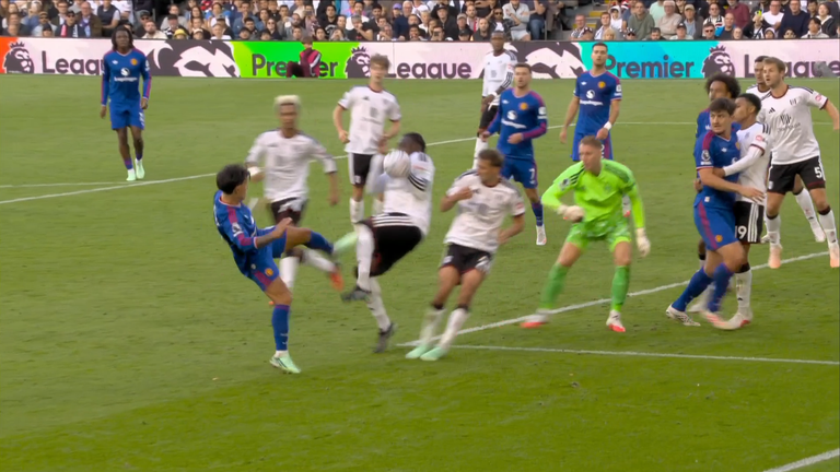 The officials did not give a penalty for this handball by Calvin Bassey