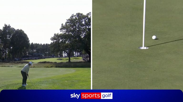 Rory McIlroy birdied the seventh hole following an exquisite approach shot during the final round of the BMW PGA Championship.