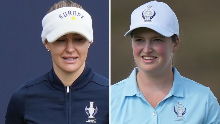Charley Hull and Lottie Woad