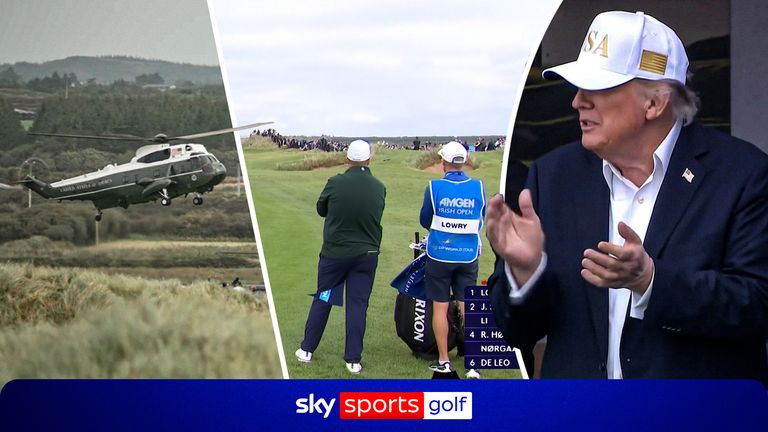 DP World Tour: Trump arrival halts play at the Irish Open