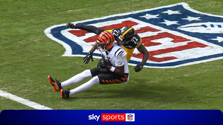 Tee Higgins for a 28-yard Touchdown vs. Pittsburgh Steelers