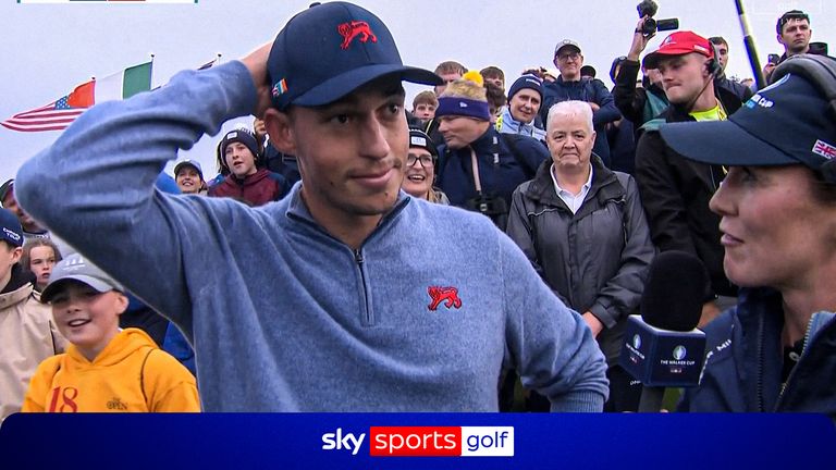 Walker Cup: Josh Hill speaks after Walker Cup winning putt for Great Britain & Ireland