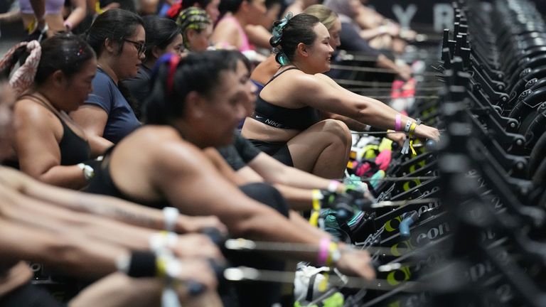 Hyrox is a fitness race that combines running and functional workout stations, testing both endurance and strength (AP Photo/Sakchai Lalit)