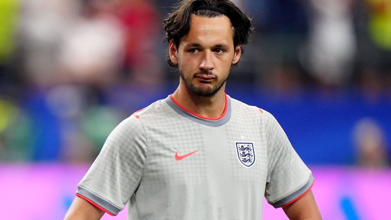 James Trafford prior to England's World Cup 2026 match against Croatia in June