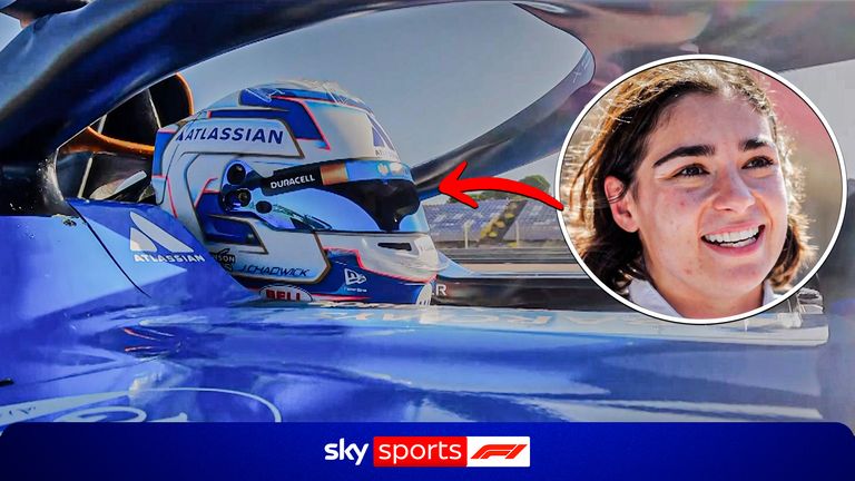Jamie Chadwick makes history with maiden F1 test with Williams