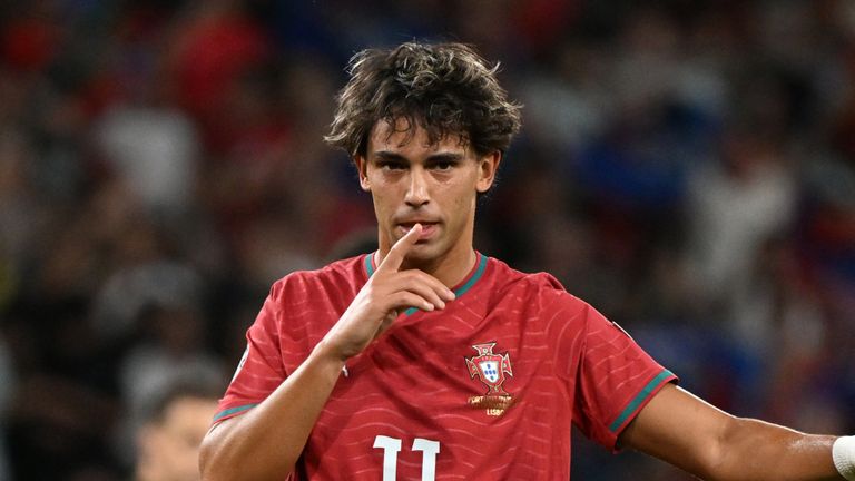 Joao Felix opened the scoring for Portugal against Wales