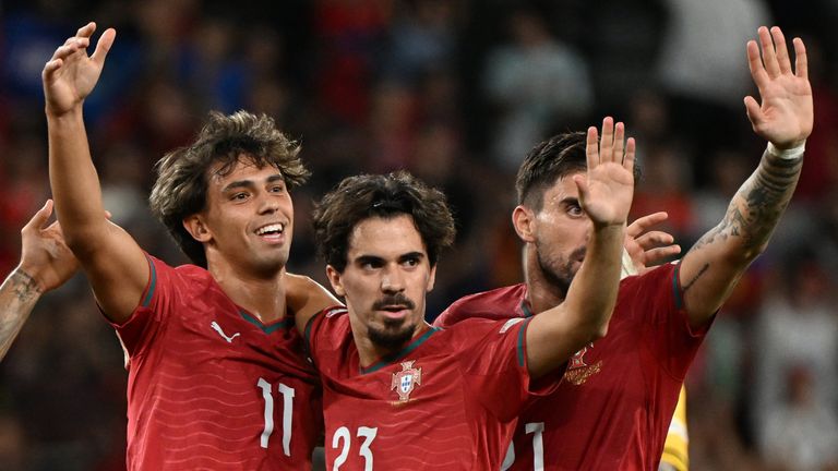 Joao Felix put Portugal in front against Wales in Lisbon