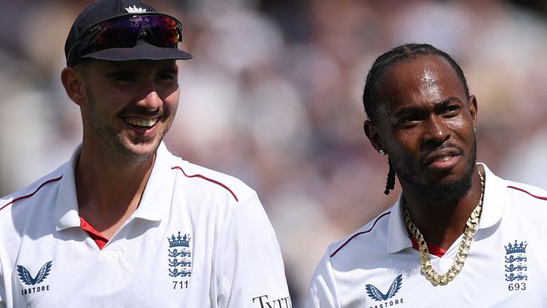 Josh Tongue (L) and Jofra Archer