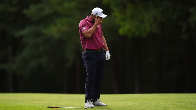 It was a tough day for Jon Rahm who slumped to finish eleven over through 36 holes