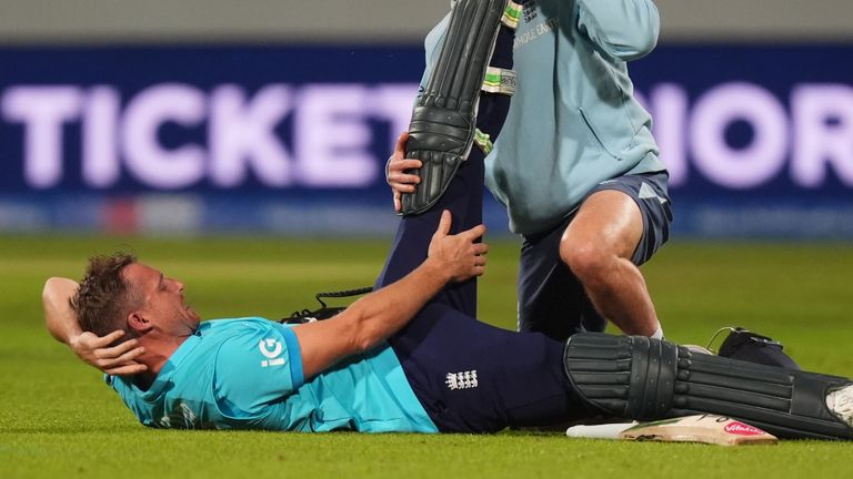Jos Buttler had to retire hurt while controlling the game for England