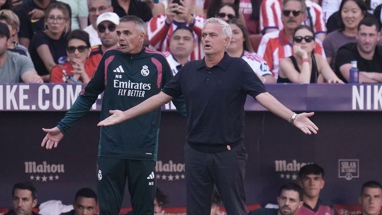 Jose Mourinho was unhappy with the officiating in the Madrid derby