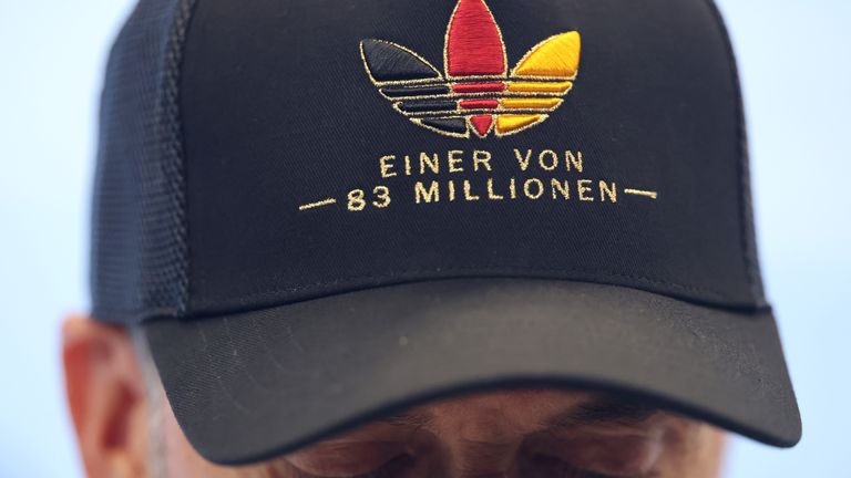 Klopp's hat read 'one of 83 million' in the German colours