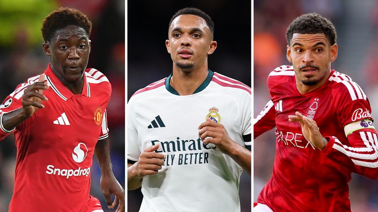 Kobbie Mainoo, Trent Alexander-Arnold and Morgan Gibbs-White