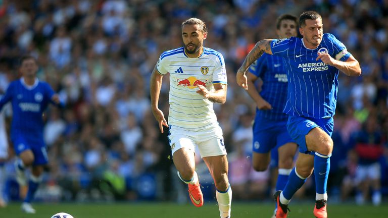 Calvert-Lewin was denied a second Leeds goal by Dunk