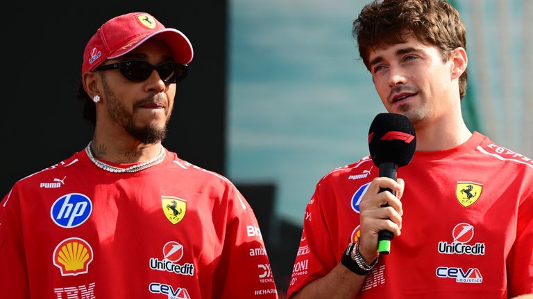 Lewis Hamilton and Charles Leclerc