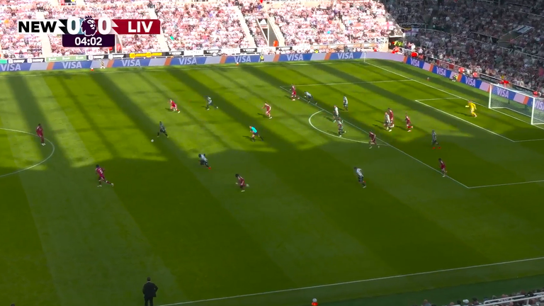 Liverpool's centre-backs were deep and their full-backs high for Newcastle's opener