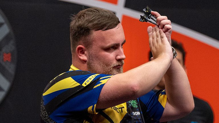 Luke Littler at the Czech Darts Open (Pic: Sebastian Doppstadt/PDC Europe)