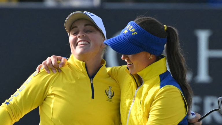 Maja Stark and Linn Grant have won both foursomes matches together for Team Europe 