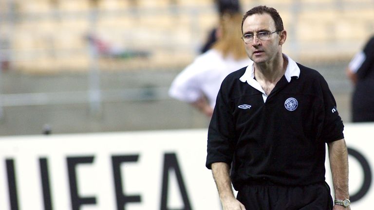Martin O'Neill led Celtic to the UEFA Cup final in 2003