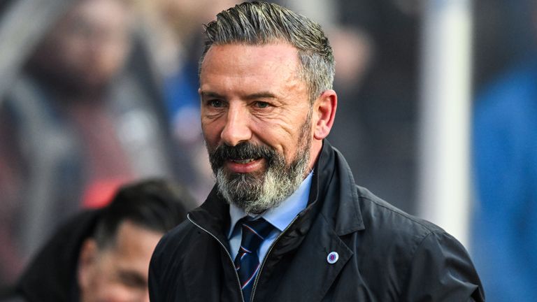 GLASGOW, SCOTLAND - SEPTEMBER 09: Rangers manager Derek McInnes during a William Hill Premiership match between Rangers and St Mirren at Ibrox Stadium, on September 09, 2026, in Glasgow, Scotland. (Photo by Rob Casey / SNS Group)