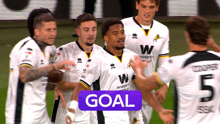 Tairyk Arconte strikes via the post to put Millwall in front against Middlesbrough in the third round of the Carabao Cup.