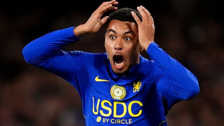 Morgan Rogers reacts during Chelsea's 6-3 win over Leeds