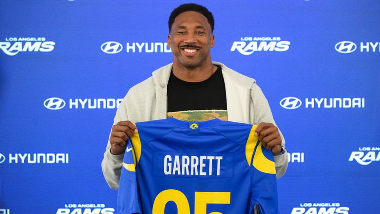 Two-time NFL defensive player of the year Myles Garrett will feature for new team the Los Angeles Rams in 2026