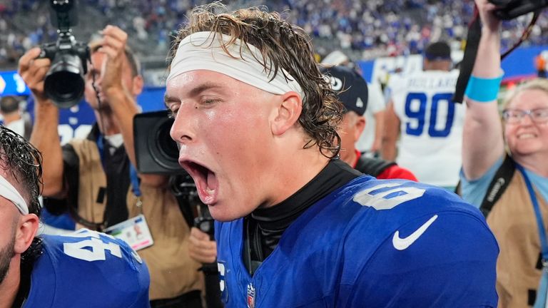 New York Giants quarterback Jaxson Dart 