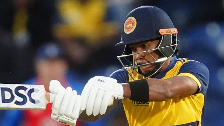 Pathum Nissanka bats for Sri Lanka in a T20 international (PA Images)
