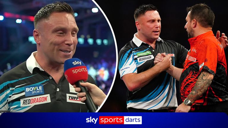 Gerwyn Price is looking forward meeting Jonny Clayton in an all-Welsh clash in the quarter-finals of the World Grand Prix 