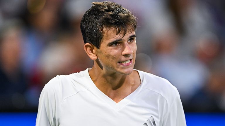 Rafael Jodar (ESP) during a semifinal match at National Bank Open on August 12, 2026 at IGA Stadium in Montreal, QC (Photo by David Kirouac/