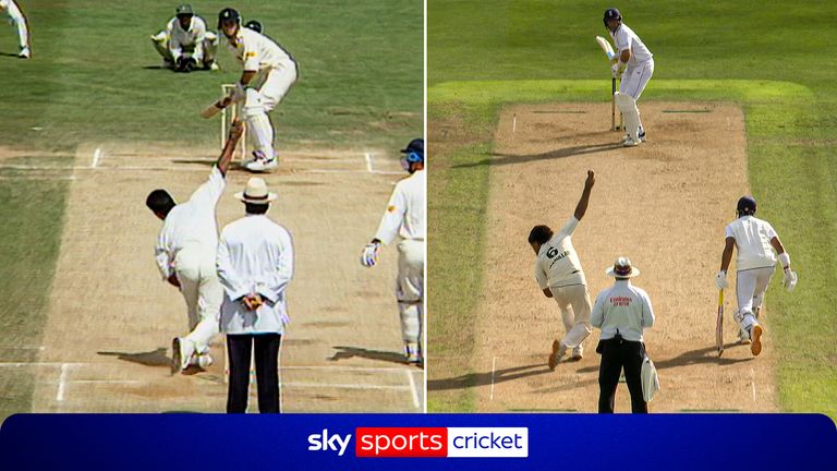 Comparing Razaullah bowling action