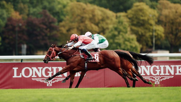 Rogue Passion (R. Ryan) wins Qatar Prix d'Aumale Gr.2 in ParisLongchamp, France, 06/09/2026, photo: Zuzanna Lupa