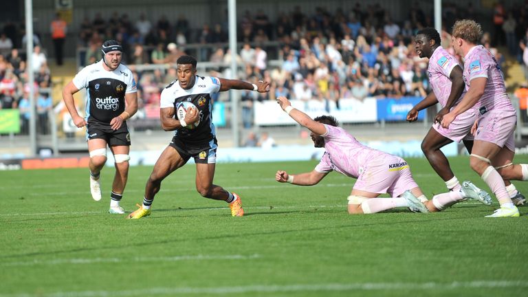 Exeter were 14 points behind at the interval