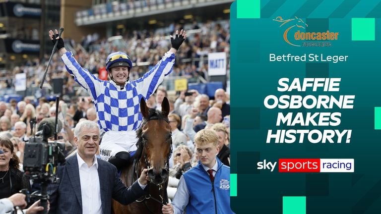 Saffie Osborne etched her name in the history books as Highwayman won the Leger.
