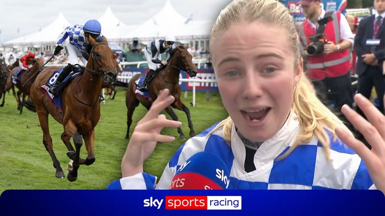 Saffie Osborne spoke to Sky Sports Racing's Hayley Moore after making history in the Leger
