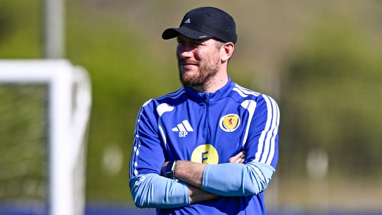 LA MANGA, SPAIN - SEPTEMBER 22: Head coach Sebastien Pocognoli during a Scotland National Team training session at La Manga Club, on September 22, in La Manga, Spain. (Photo by Pablo Morano / SNS Group)......