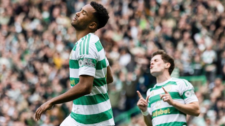 Auston Trusty shows his disappointment after his effort is disallowed for offside