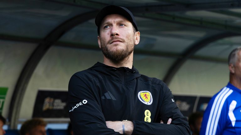 LJUBLJANA, SLOVENIA - SEPTEMBER 26: Scotland Head Coach Sebastien Pocognoli during a UEFA Nations League match between Slovenia and Scotland at the Stadion Stozice, on September 26, 2026, in Ljubljana, Slovenia. (Photo by Craig Williamson / SNS Group)