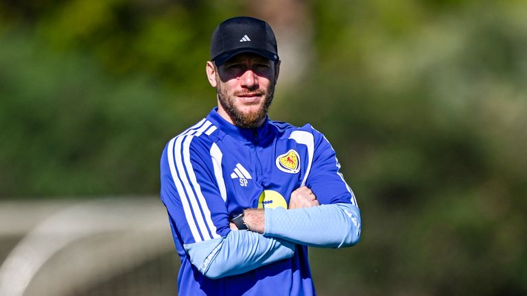 LA MANGA, SPAIN - SEPTEMBER 22: Head coach Sebastien Pocognoli during a Scotland National Team training session at La Manga Club, on September 22, in La Manga, Spain. (Photo by Pablo Morano / SNS Group)
