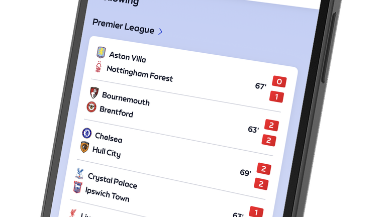 Easy access to scores and fixtures